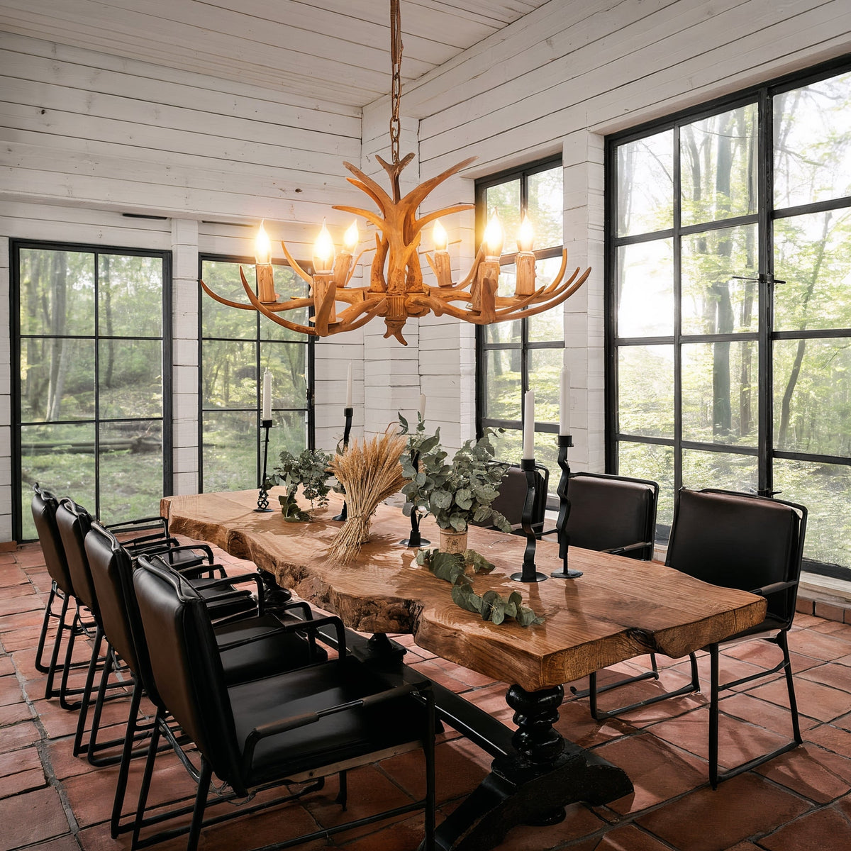 Rustic Antler Chandelier 6-Light | E14 Bulbs Included