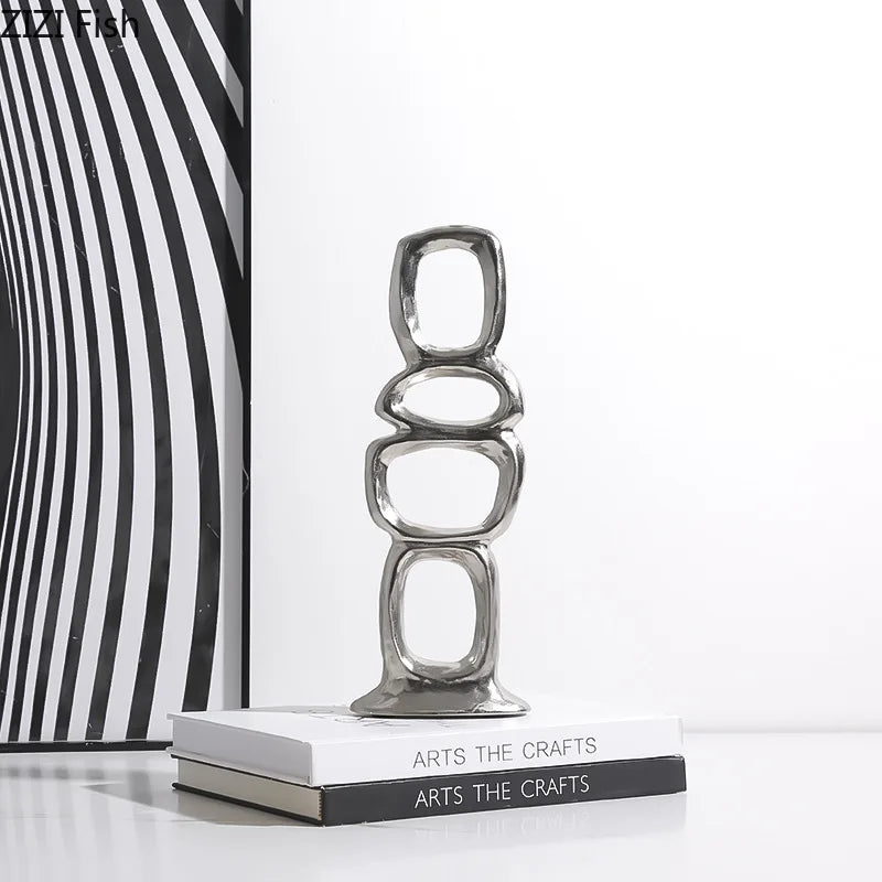 Minimalist Ceramic Ornaments Abstract Art Sculpture Home Accessories Living Room Statue Miniatures Decoration Crafts Figurines