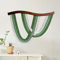 Crafts Wooden Bohemian Wall Decor Retro Yarn Woven Wall Art Tassel Tapestry Aesthetic Wall Hanging Pendant Living Room