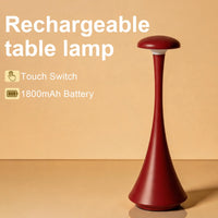 New Arrival Mushroom Table Lamp Rechargeable Wireless Touch Lamp Creative Desk Lamp USB-C Desk Lamp Bedroom Atmosphere Light
