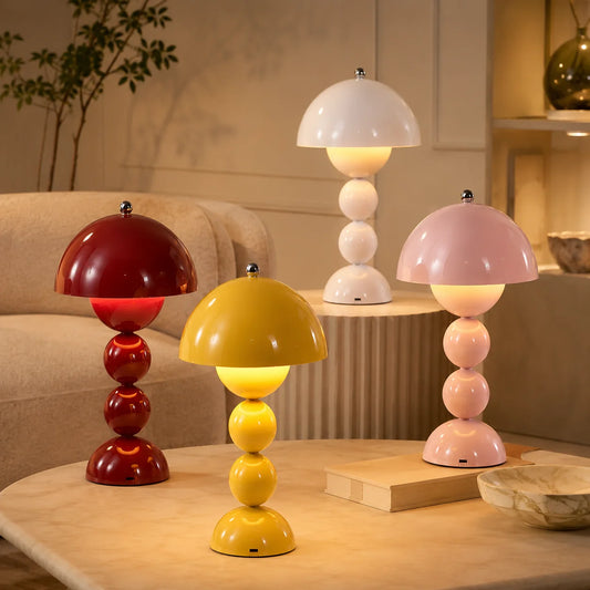 Top Touch Switch Nordic LED Table Lamp 3 Color Stepless Dimming Creative Table Lamp for Home Office DecorT