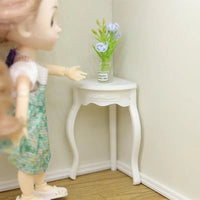 1Pcs Doll House Accessories 1:12 Dollhouse Miniature Retro Small Edge Several Mini Tea Table Furniture Home Model Decor Toy