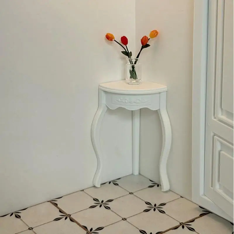 1Pcs Doll House Accessories 1:12 Dollhouse Miniature Retro Small Edge Several Mini Tea Table Furniture Home Model Decor Toy