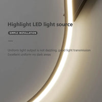 Modern LED Wall Lamp Minimalist Long-Strip Lighting Fixture For Tv Background Lighting In Living Room Bedside Lighting Bedroom