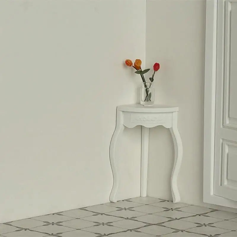 1Pcs Doll House Accessories 1:12 Dollhouse Miniature Retro Small Edge Several Mini Tea Table Furniture Home Model Decor Toy
