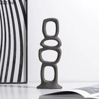 Minimalist Ceramic Ornaments Abstract Art Sculpture Home Accessories Living Room Statue Miniatures Decoration Crafts Figurines
