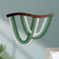 Crafts Wooden Bohemian Wall Decor Retro Yarn Woven Wall Art Tassel Tapestry Aesthetic Wall Hanging Pendant Living Room