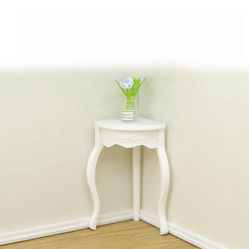 1Pcs Doll House Accessories 1:12 Dollhouse Miniature Retro Small Edge Several Mini Tea Table Furniture Home Model Decor Toy