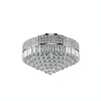 Chrome Crystal Ceiling Light 42cm | 5-Light E14 | Dimmable