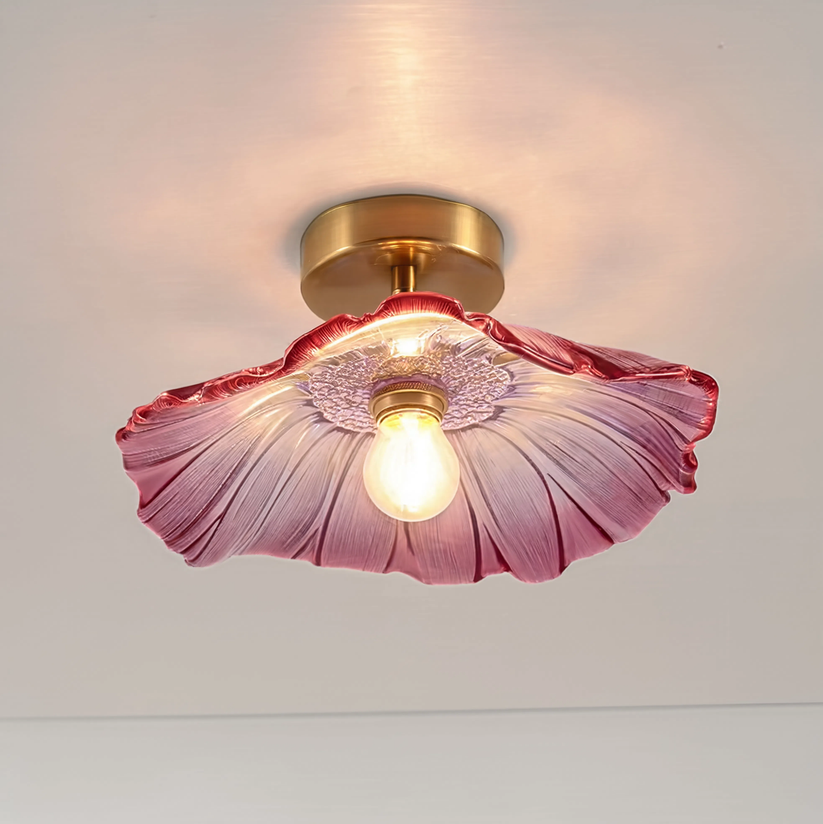 Vintage Flower Glass Pendant Light | 3 Colours | E27 Included