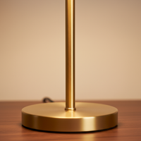 Walnut & Brass T-Bar Desk Lamp 45cm | 3-Colour Dimmable LED