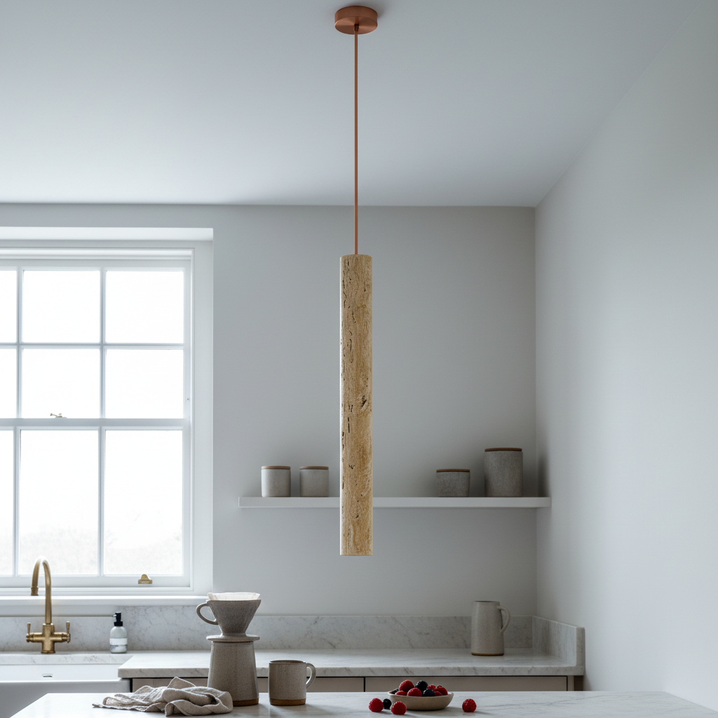Yellow Travertine Nordic Pendant Light 30cm | 4W LED