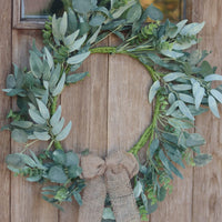 Christmas Wreath - Eucalyptus Bow