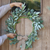 Christmas Wreath - Eucalyptus Bow