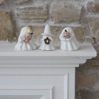 3 Assorted LED Ceramic Ghosts