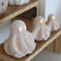 Set of 3 Terracotta LED Ghosts
