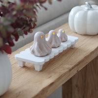 Set of 3 Terracotta LED Ghosts
