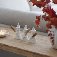 LED Ceramic Witches - Set of 3