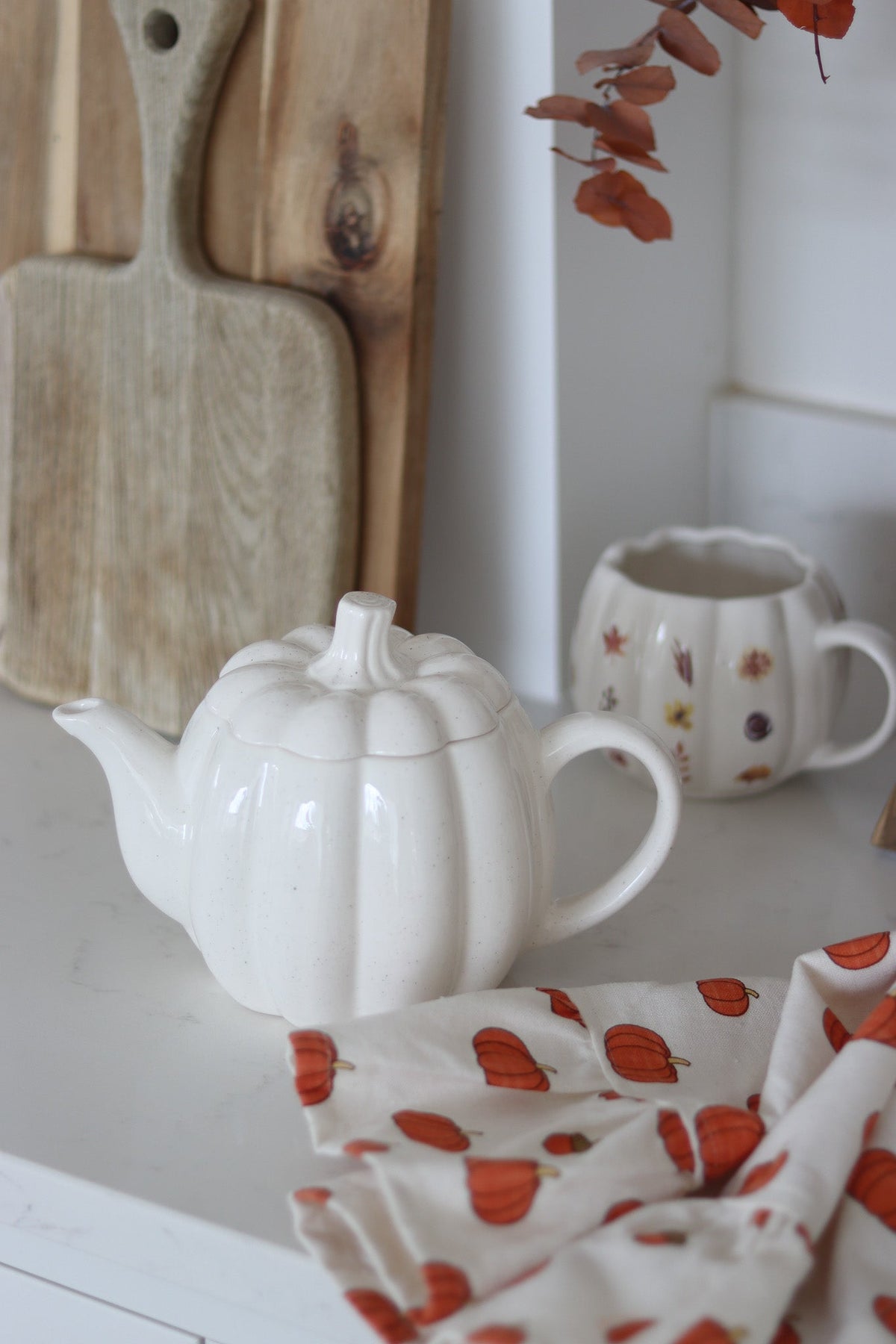 Pumpkin Tea Pot - Speckled