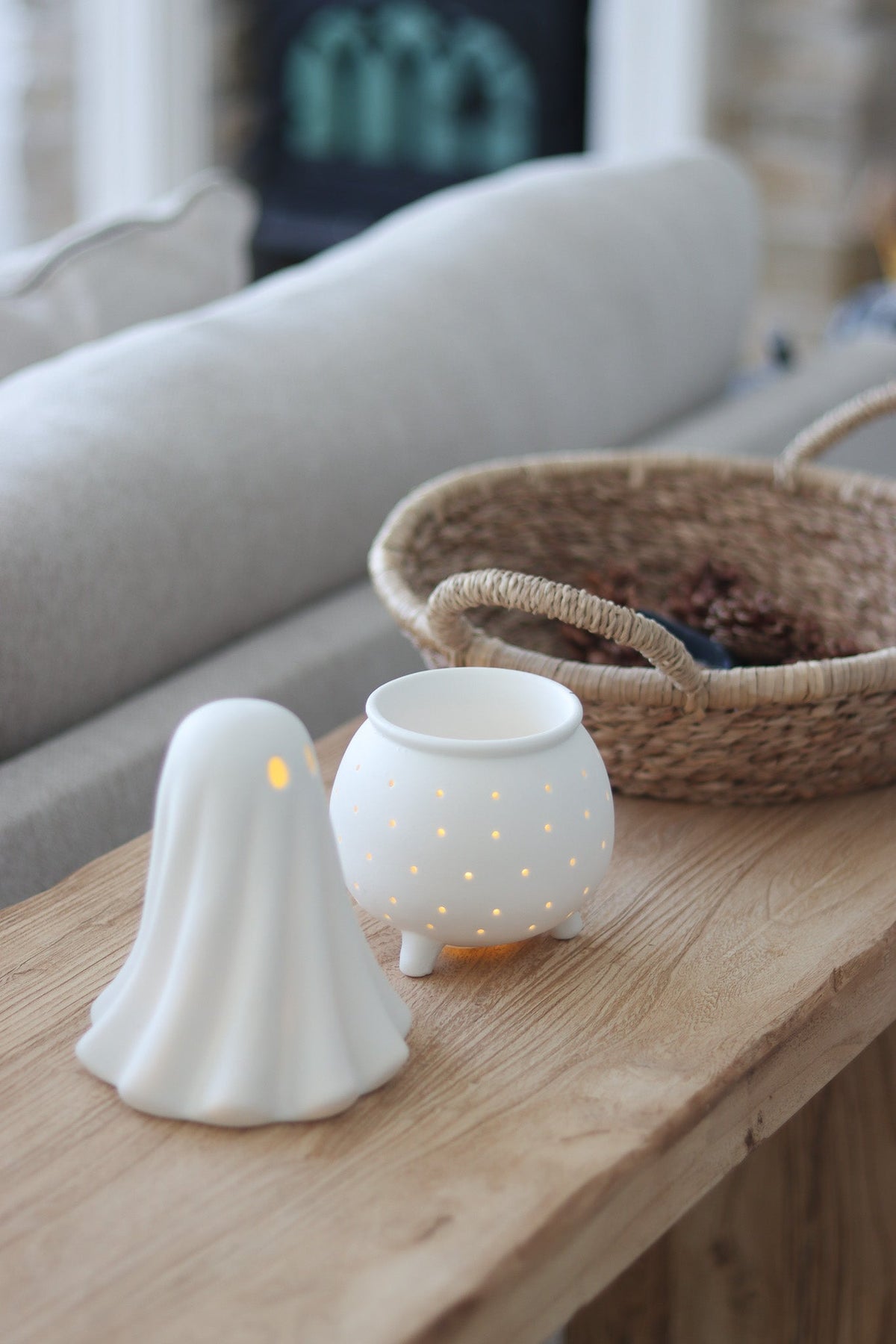 LED Ceramic Cauldron