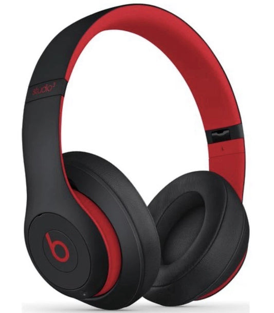 GENUINE BEATS STUDIO 3 WIRELESS HEADPHONES DEFIANT BLACK / RED NOISE CANCELLING