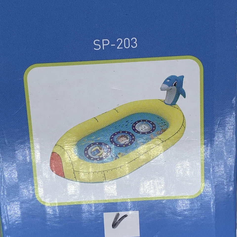 Sprinkles Pool Submarine Splash Pad for Kids, Inflatable Sprinkle Outdoor Water
