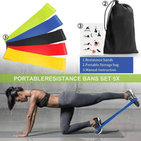 5Pack Resistance Loops Bands,Skin-Friendly Resistance Fitness Exercise Loop Band