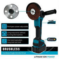 Makita 18V 100mm DGA404 Brushless Lithium Electric Angle Grinder Rechargeable