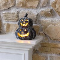 Stacked Terracotta Jack O Lantern – Black
