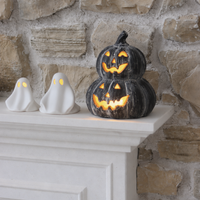 Stacked Terracotta Jack O Lantern – Black