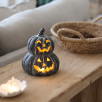 Stacked Terracotta Jack O Lantern – Black