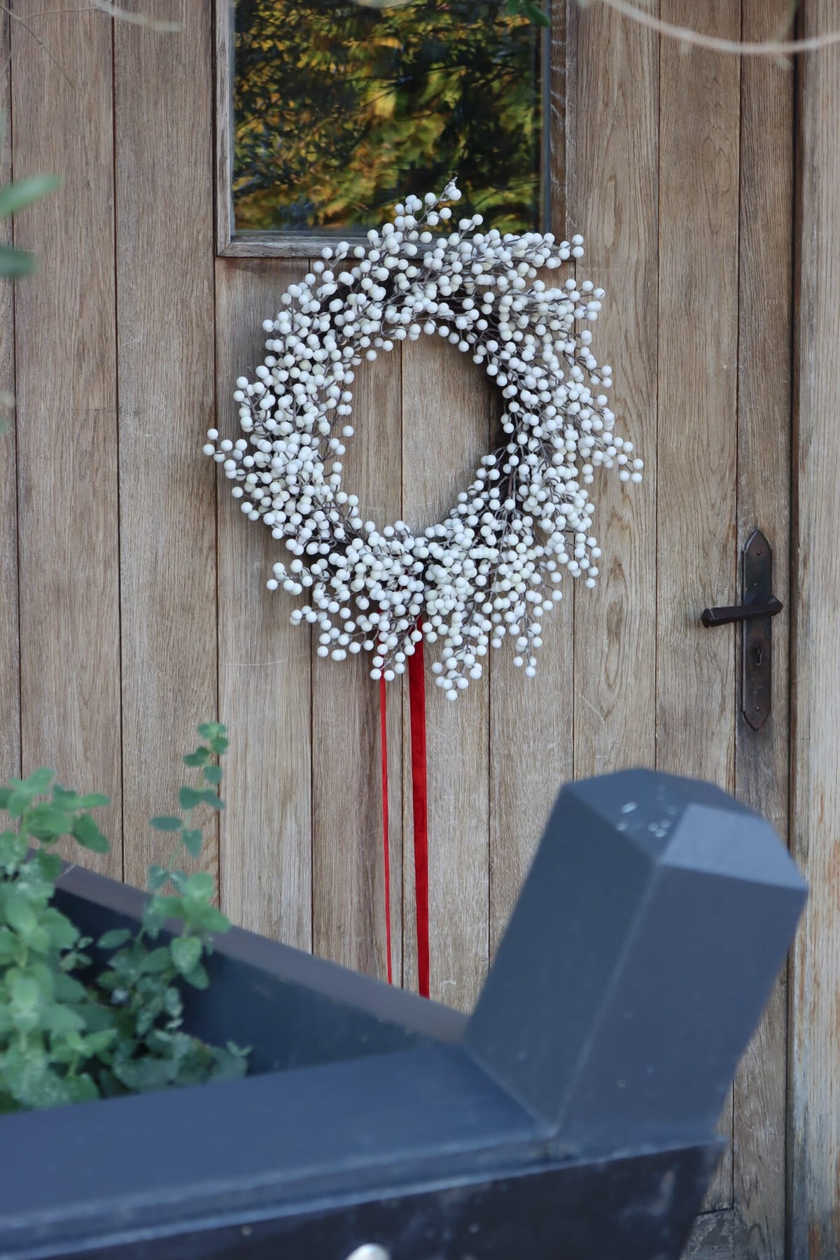 Christmas Wreath - White Winter Berries