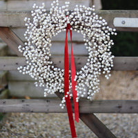Christmas Wreath - White Winter Berries