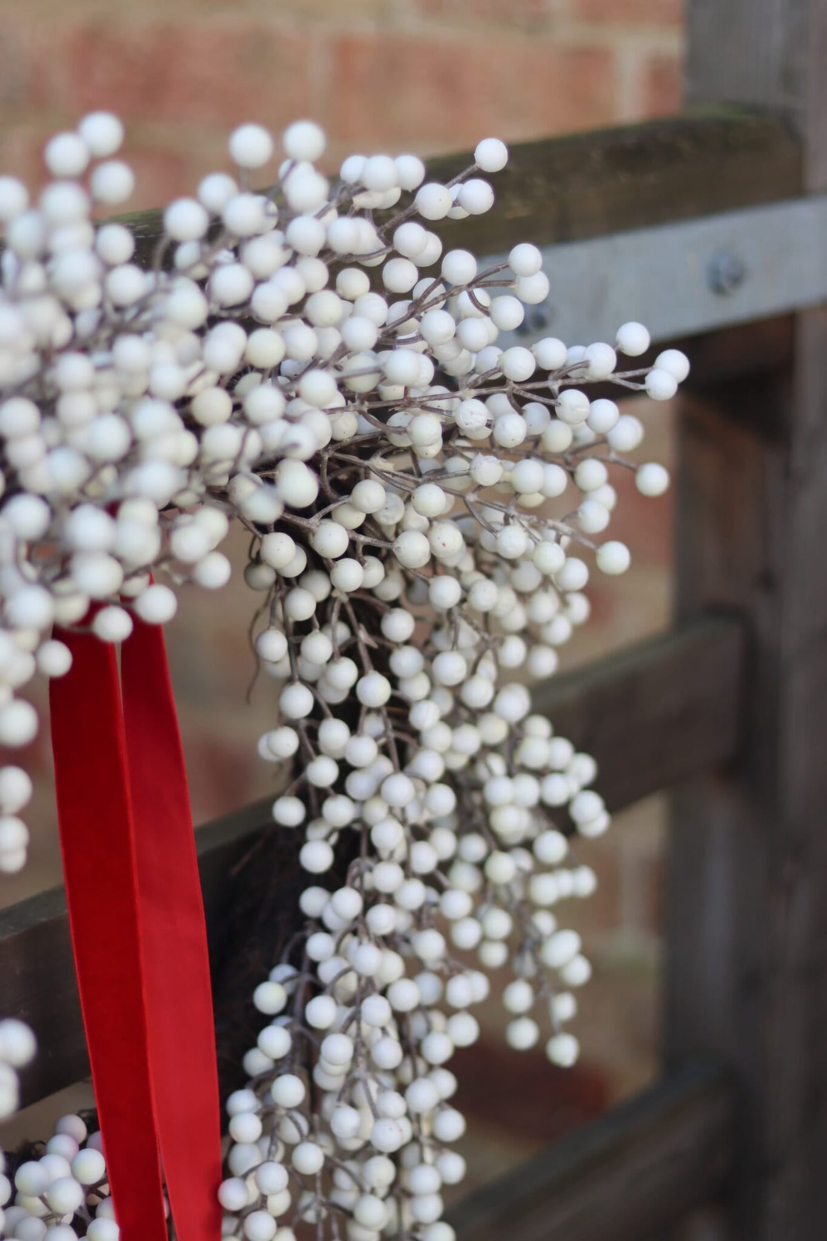 Christmas Wreath - White Winter Berries